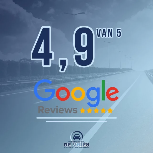 Wist je dat Verkeerschool De Vries bij Google Reviews gemiddeld een 4,9 (van 5) krijgt? Bijna honderd leerlingen hebben reeds een review geplaatst en daar zijn we natuurlijk enorm trots op!

Ontdek de rijschoolervaring van andere leerlingen en deel de jouw via: http://g.page/verkeersschooldevries/review

#rijles #rijbewijs #rijopleiding #rijopleidingen #rijlessen #autorijles #autorijschool #rijschool #verkeersschool #auto #autos #rismethode #denhaag #zoetermeer #rijswijk #leidschendam #voorburg #delft #scheveningen #autisme #adhd #wrm #wrmbijscholing