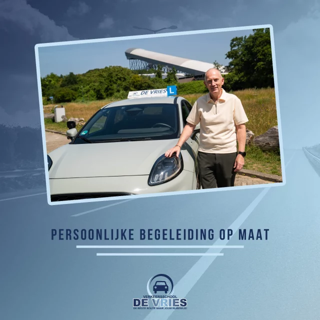 𝑷𝒆𝒓𝒔𝒐𝒐𝒏𝒍𝒊𝒋𝒌𝒆 𝒃𝒆𝒈𝒆𝒍𝒆𝒊𝒅𝒊𝒏𝒈 𝒐𝒑 𝒎𝒂𝒂𝒕
Bij Verkeersschool De Vries geloven we dat elke leerling uniek is. Daarom stemmen we onze aanpak af op jouw wensen en persoonlijkheid. Met geduldige en empathische instructeurs zorgen we ervoor dat jij je op je gemak voelt tijdens de rijlessen.
Meer informatie? www.verkeersschooldevries.nl
#rijles #rijbewijs #rijopleiding #rijopleidingen #rijlessen #autorijles #autorijschool #rijschool #verkeersschool #auto #autos #rismethode #denhaag #zoetermeer #rijswijk #leidschendam #voorburg #delft #scheveningen #autisme #adhd #wrm #wrmbijscholing