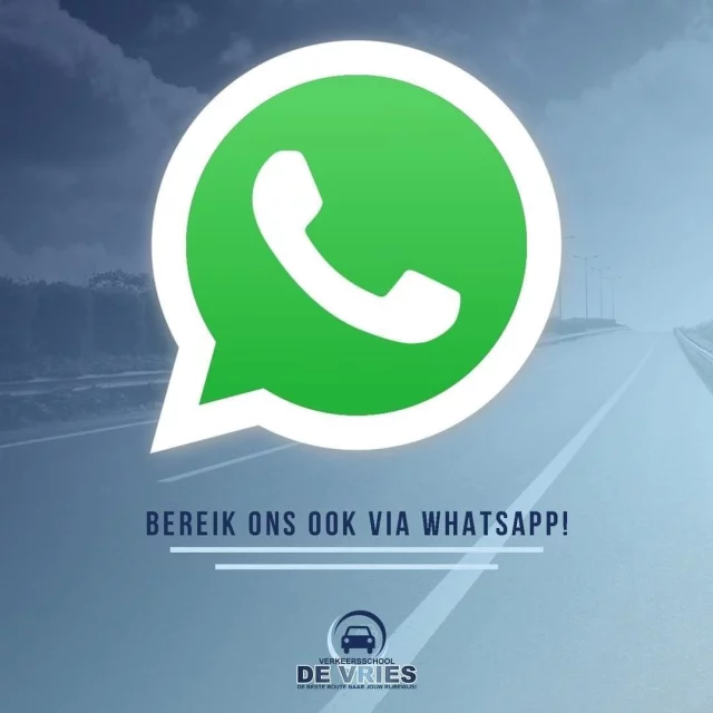 𝑩𝒆𝒓𝒆𝒊𝒌 𝒐𝒏𝒔 𝒐𝒐𝒌 𝒗𝒊𝒂 𝑾𝒉𝒂𝒕𝒔𝒂𝒑𝒑!

Heb je vragen over je rijles? Of wil je informatie over onze mogelijkheden? Bereik ons dan ook via Whatsapp op het volgende telefoonnummer: +31 6 48727476

#rijles #rijbewijs #rijopleiding #rijopleidingen #rijlessen #autorijles #autorijschool #rijschool #verkeersschool #auto #autos #rismethode #denhaag #zoetermeer #rijswijk #leidschendam #voorburg #delft #scheveningen #autisme #adhd