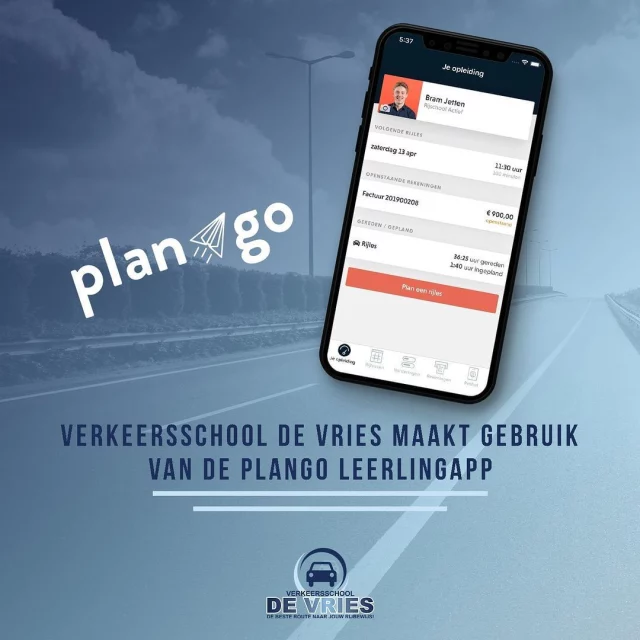 𝙑𝙚𝙧𝙠𝙚𝙚𝙧𝙨𝙨𝙘𝙝𝙤𝙤𝙡 𝘿𝙚 𝙑𝙧𝙞𝙚𝙨 𝙢𝙖𝙖𝙠𝙩 𝙜𝙚𝙗𝙧𝙪𝙞𝙠 𝙫𝙖𝙣 𝙙𝙚 𝙋𝙡𝙖𝙣𝙂𝙤 𝙡𝙚𝙚𝙧𝙡𝙞𝙣𝙜𝘼𝙥𝙥⁣
⁣
⁣PlanGo @rijschoolsoftware heeft een leerling en instructeur app gekoppeld. De instructeur kan in de auto op zijn smartphone of tablet, de afspraken met zijn leerlingen, direct inplannen. De leerling kan op zijn LeerlingApp direct zien dat de afspraak is ingepland.⁣

#rijles #rijbewijs #rijopleiding #rijopleidingen #rijlessen #autorijles #autorijschool #rijschool #verkeersschool #auto #autos #rismethode #denhaag #zoetermeer #rijswijk #leidschendam #voorburg #delft #scheveningen #autisme #adhd