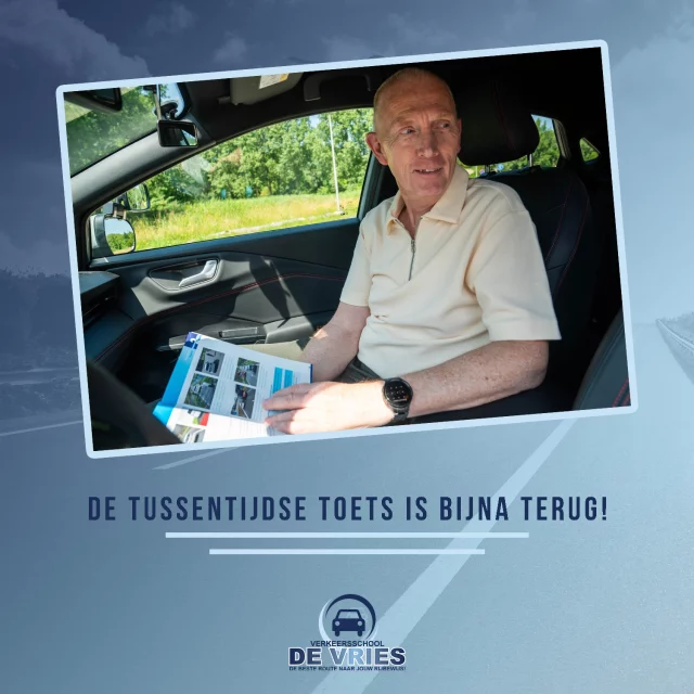 𝑫𝒆 𝑻𝒖𝒔𝒔𝒆𝒏𝒕𝒊𝒋𝒅𝒔𝒆 𝑻𝒐𝒆𝒕𝒔 𝒊𝒔 𝒃𝒊𝒋𝒏𝒂 𝒕𝒆𝒓𝒖𝒈!

vanaf maandag 30 maart 2026 is de tussentijdse toets opnieuw beschikbaar op alle CBR-locaties. Vanaf maandag 2 maart 2026 kunnen wij deze toets weer aanvragen voor onze leerlingen.

Verkeersschool De Vries is blij met deze stap, omdat de TTT een ideaal oefenmoment is richting het praktijkexamen. Je ervaart alvast hoe een echt examen verloopt en ontdekt precies waar je nog kunt groeien.

Met extra voorbereiding en meer vertrouwen naar je praktijkexamen? Neem gerust contact met ons op en informeer naar de mogelijkheden voor een tussentijdse toets.

#rijles #rijbewijs #rijopleiding #rijopleidingen #rijlessen #autorijles #autorijschool #rijschool #verkeersschool #auto #autos #rismethode #denhaag #zoetermeer #rijswijk #leidschendam #voorburg #delft #scheveningen #autisme #adhd
