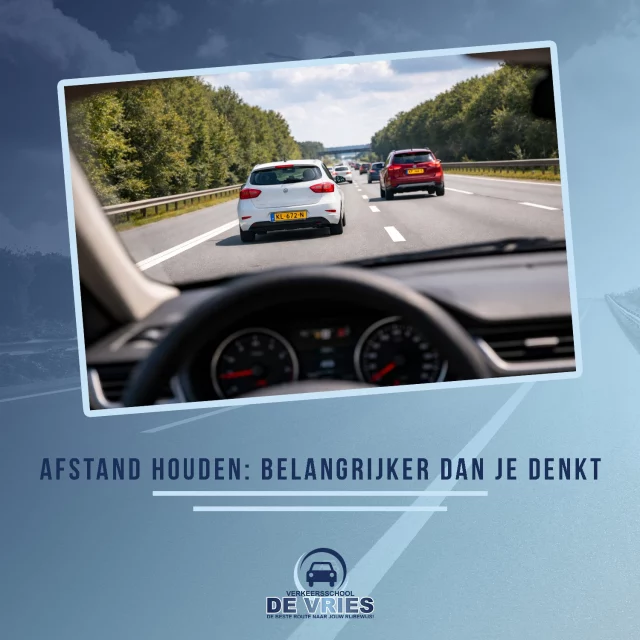𝑨𝒇𝒔𝒕𝒂𝒏𝒅 𝒉𝒐𝒖𝒅𝒆𝒏: 𝒃𝒆𝒍𝒂𝒏𝒈𝒓𝒊𝒋𝒌𝒆𝒓 𝒅𝒂𝒏 𝒋𝒆 𝒅𝒆𝒏𝒌𝒕

Veel ongelukken gebeuren doordat bestuurders te dicht op elkaar rijden. Door voldoende afstand te houden heb je meer tijd om te reageren en blijft het verkeer een stuk veiliger. Bij Verkeersschool De Vries leren we je niet alleen rijden, maar ook vooruitdenken in het verkeer. Zo ga jij straks met meer rust én controle de weg op.

Meer informatie? www.verkeersschooldevries.nl

#rijles #rijbewijs #rijopleiding #rijopleidingen #rijlessen #autorijles #autorijschool #rijschool #verkeersschool #auto #autos #rismethode #denhaag #zoetermeer #rijswijk #leidschendam #voorburg #delft #scheveningen #autisme #adhd