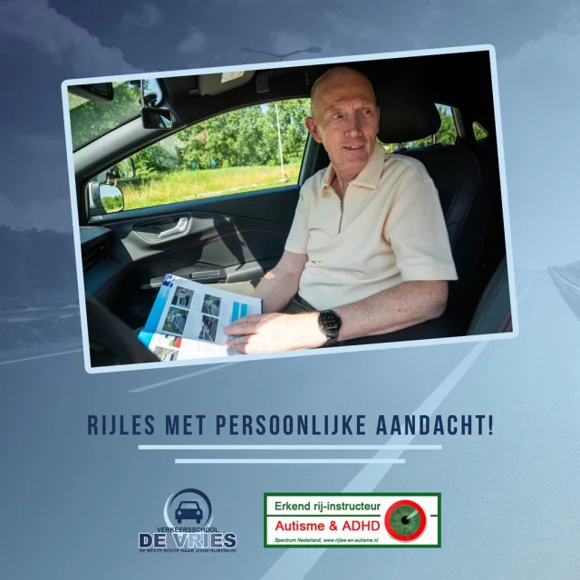 𝑹𝒊𝒋𝒍𝒆𝒔 𝒎𝒆𝒕 𝒑𝒆𝒓𝒔𝒐𝒐𝒏𝒍𝒊𝒋𝒌𝒆 𝒂𝒂𝒏𝒅𝒂𝒄𝒉𝒕!

Onze verkeersschool is gespecialiseerd in het geven van autorijlessen aan mensen met Autisme, ADHD en ADD.

Ben je gediagnosticeerd met Autisme, ADHD, dan herken je vast, dat de informatie- en prikkelverwerking bij jou nét wat anders verloopt dan bij anderen. Met de juiste begeleiding is het gelukkig ook voor jou heel goed mogelijk, om je rijbewijs te halen!

Lees meer hierover op onze website: https://www.verkeersschooldevries.nl/autisme-adhd/
⁣⁣⁣⁣⁣⁣
#rijles #rijbewijs #rijopleiding #rijopleidingen #rijlessen #autorijles #autorijschool #rijschool #verkeersschool #auto #autos #rismethode #denhaag #zoetermeer #rijswijk #leidschendam #voorburg #delft #scheveningen #autisme #adhd