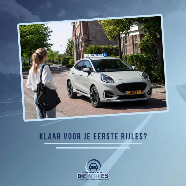 𝑲𝒍𝒂𝒂𝒓 𝒗𝒐𝒐𝒓 𝒋𝒆 𝒆𝒆𝒓𝒔𝒕𝒆 𝒓𝒊𝒋𝒍𝒆𝒔?

De eerste keer achter het stuur is spannend, maar vooral het begin van iets moois. Bij Verkeersschool De Vries leer je stap voor stap veilig, zelfstandig en met vertrouwen rijden.

We nemen de tijd, leggen rustig uit en passen de lessen aan op jouw tempo. Zo werk je gericht toe naar dat felbegeerde rijbewijs.

Meer informatie? www.verkeersschooldevries.nl

#rijles #rijbewijs #rijopleiding #rijopleidingen #rijlessen #autorijles #autorijschool #rijschool #verkeersschool #auto #autos #rismethode #denhaag #zoetermeer #rijswijk #leidschendam #voorburg #delft #scheveningen #autisme #adhd