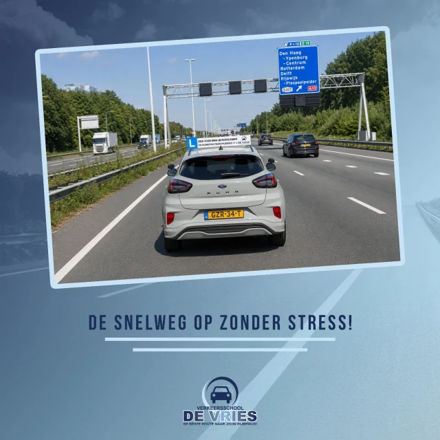 𝑫𝒆 𝒔𝒏𝒆𝒍𝒘𝒆𝒈 𝒐𝒑 𝒛𝒐𝒏𝒅𝒆𝒓 𝒔𝒕𝒓𝒆𝒔𝒔!

Hard rijden kan iedereen. Vooruitkijken, afstand houden en op tijd de juiste rijstrook kiezen, dát is de kunst. Bij Verkeersschool De Vries leer je hoe je met rust en overzicht over de snelweg rijdt. Geen last-minute acties bij de afslag en ook niet kilometerslang gezellig links blijven hangen. 

Zo bouw je aan vertrouwen achter het stuur én leer je veilig zelfstandig rijden.

Meer informatie? www.verkeersschooldevries.nl

#rijles #rijbewijs #rijopleiding #rijopleidingen #rijlessen #autorijles #autorijschool #rijschool #verkeersschool #auto #autos #rismethode #denhaag #zoetermeer #rijswijk #leidschendam #voorburg #delft #scheveningen #autisme #adhd